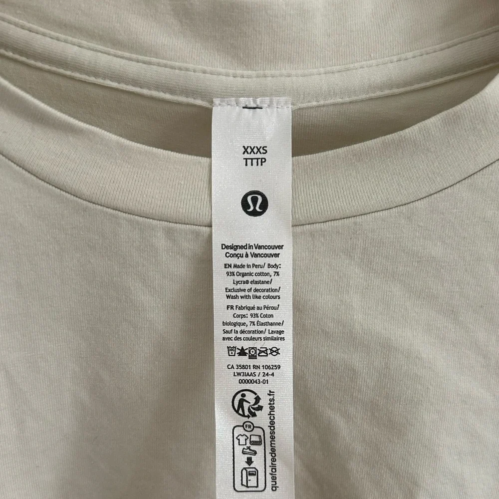 Lululemon Cinched Cut-Outs Cotton long sleeve NEW WITH TAGS - Picture 5 of 5